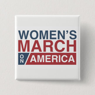 Women's March On America 15 Cm Square Badge