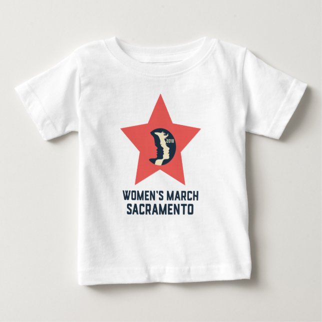 Women's March Sacramento Baby 3/4 Sleeve T-Shirt (Front)