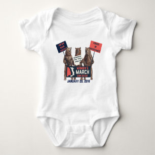 Women's March San Diego Bears Baby Bodysuit