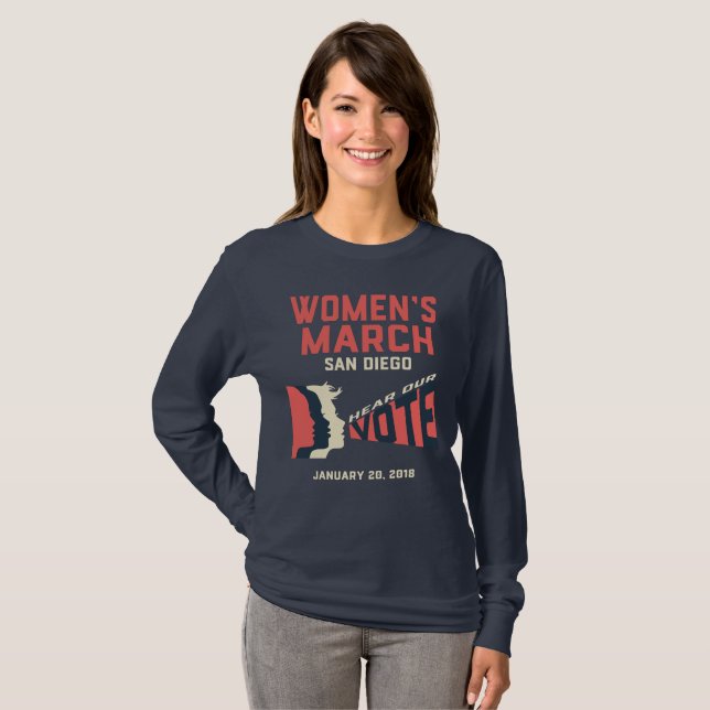 Women's March San Diego Long sleeve T-Shirt (Front Full)