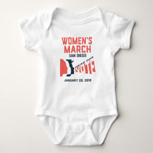 Women's March San Diego March Baby Bodysuit