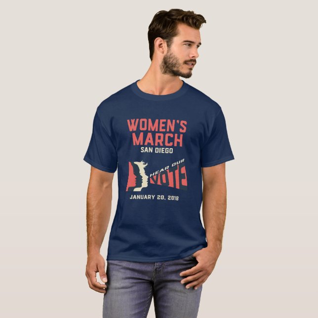 Women's March San Diego Official March T-Shirt (Front Full)