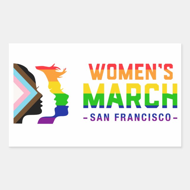 Women's March SF Pride Rectangular Sticker (Front)