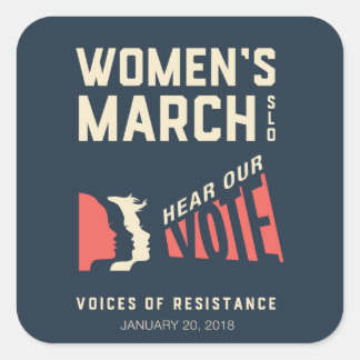 Women's March SLO - January 2018 Event Square Sticker