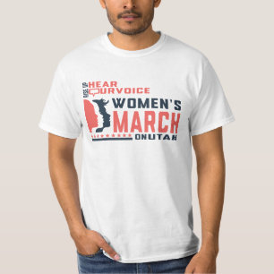 Women's march Utah rise up hear our voices T-Shirt