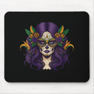 Womens Mardi Gras Costume Women Sugar Skull Carniv Mouse Pad