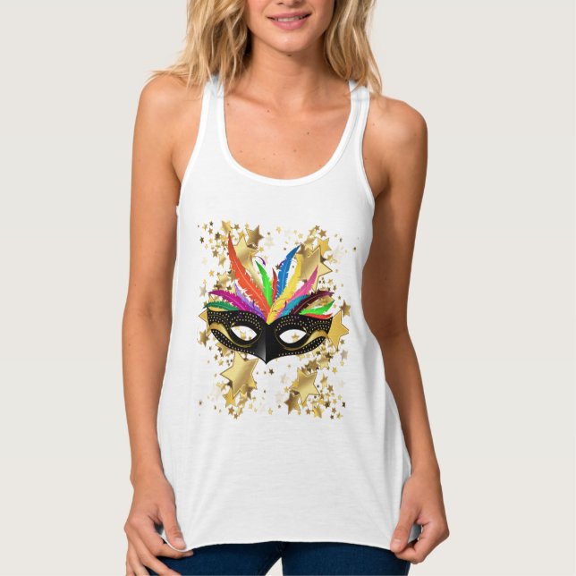 Womens Mardi Gras Tank Top (Front)