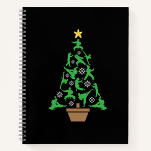 Women's Martial Arts - Girls Karate Christmas Tree Notebook