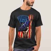 Womens Massachusetts State Police American Flag VN
