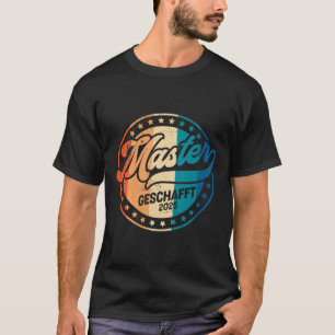 Womens Master Achieved Funny Masters Degree 2025 V T-Shirt