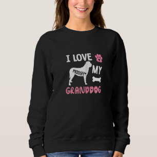 Womens Mastiff Dog Grandma  I Love My Granddog Dog Sweatshirt
