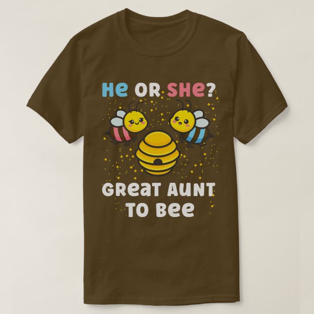 Womens Matching Baby Gender Reveal He Or She Great T-Shirt (Design Front)