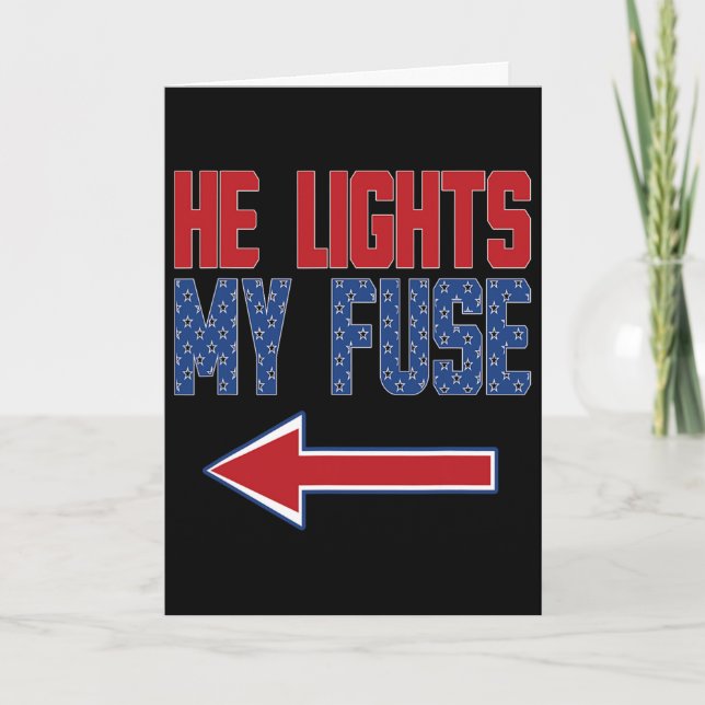 Womens Matching Fourth Of July Couples Independenc Card (Front)
