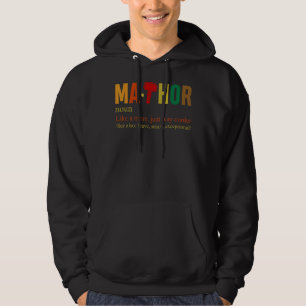 Womens Mathor Like Mum But Cooler Mothers Day Hoodie