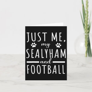 Womens Me My Sealyham And Football Mum Funny Dog L Card