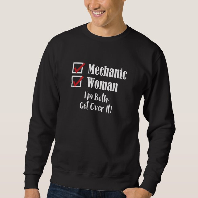 Womens Mechanic  For Women  Female Mechanic Engine Sweatshirt (Front)