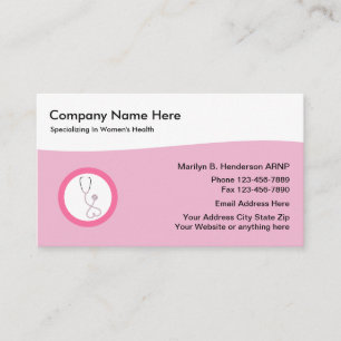 Women's Medical Health Business Card