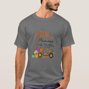 Womens Meemaw's Little Pumpkins Halloween Fall T-Shirt