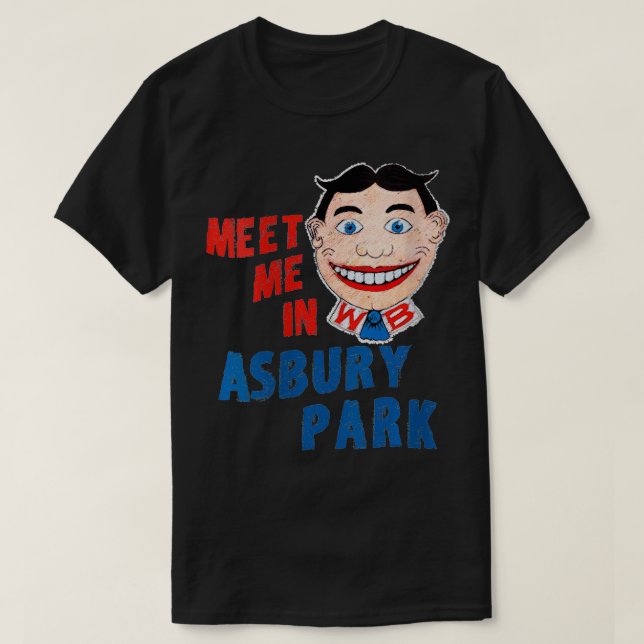 Womens Meet Me in Asbury Park Iconic Tillie VNeck  T-Shirt (Design Front)