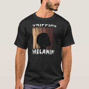Womens Melanin Dripping Melanin Women Black Girl M T-Shirt