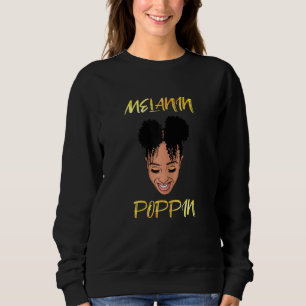 Womens Melanin Poppin Black History Month Tee For 