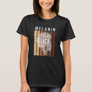 Womens Melanin Sugar Black Queen Afro African Prid T-Shirt