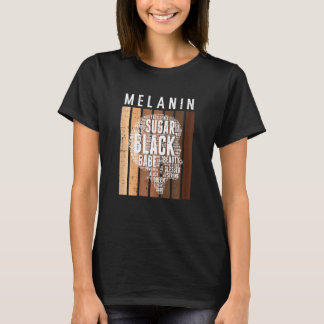 Womens Melanin Sugar Black Queen Afro African Prid T-Shirt