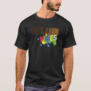 Womens Melanin Vibes Black Proud History Blm Junet T-Shirt