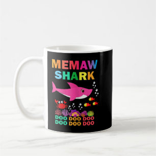Womens Memaw Shark Shirt Matching Family Mother's Coffee Mug
