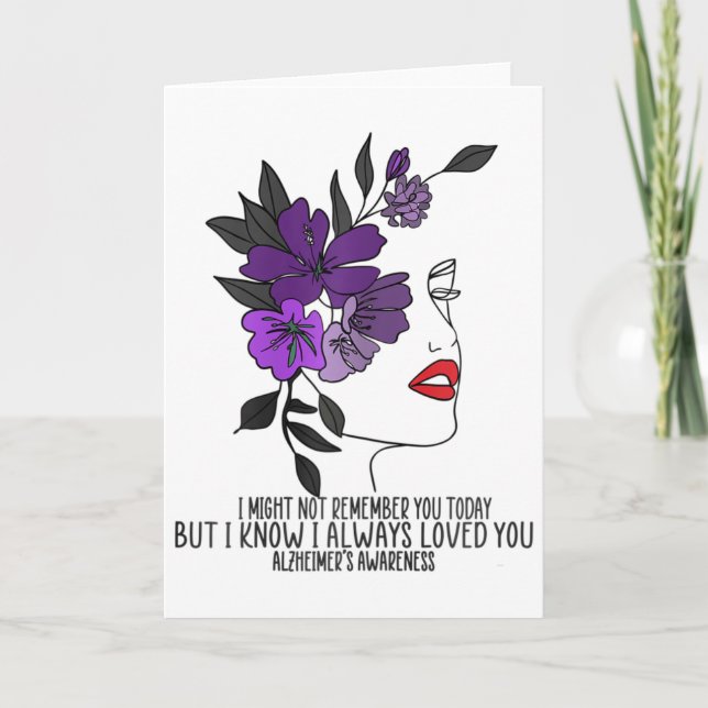 Womens Memory Care Gift I Can't Remember You But K Card (Front)