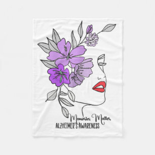 Womens Memory Care Gift I Can't Remember You But K Fleece Blanket