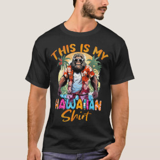 Womens Men This Is My Hawaiian Shirt Funny Bigfoo