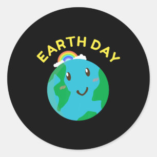 Womens Mens Earth Day Environmental Awareness Save Classic Round Sticker