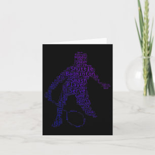 Womens Mens Squash Badminton Shuttle Card
