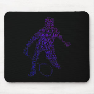 Womens Mens Squash Badminton Shuttle Mouse Pad