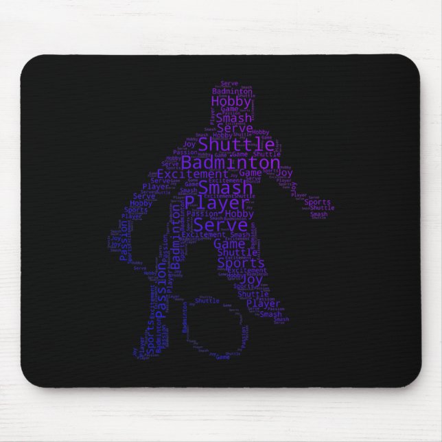 Womens Mens Squash Badminton Shuttle  Mouse Pad (Front)