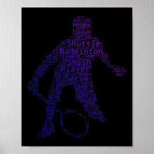 Womens Mens Squash Badminton Shuttle  Poster