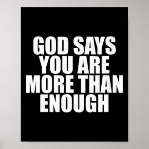Womens Mental Health Motivational God Says You Are Poster