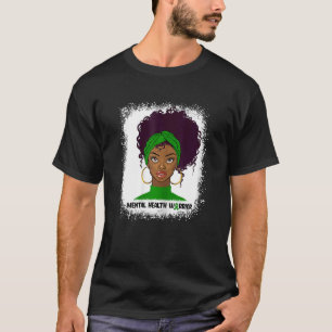 Womens Mental Health Warrior Fighter Support Menta T-Shirt