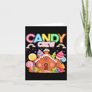 Womens Merry Christmas Candy Crew Squad Matching X Card