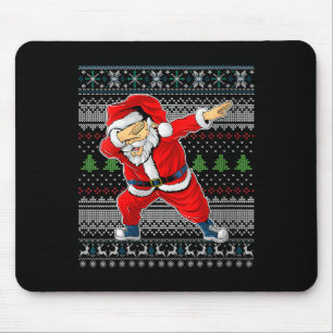 Womens Merry Christmas Dabbing Santa Claus Xmas Ho Mouse Pad