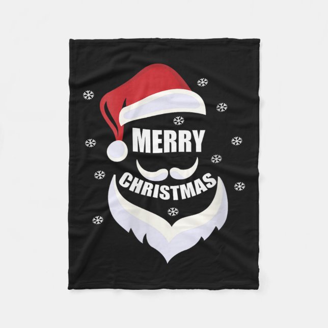 Womens Merry Christmas -fun Santa Claus Father Xma Fleece Blanket (Front)