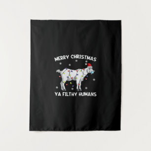 Womens Merry Christmas Goat Face Mask Goat Santa Tapestry