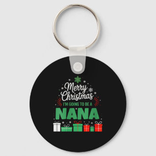 Womens Merry Christmas I'm Going To Be A Nana Preg Key Ring