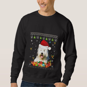 Womens Merry Christmas Old English Sheepdog Dog Ug Sweatshirt