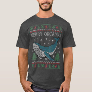 Womens Merry Christmas Orcas Killer Whale Gift Ugl T-Shirt