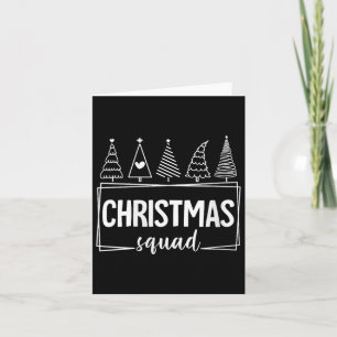 Womens Merry Christmas Squad Tree Santa Xmas Famil Card