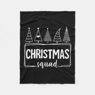 Womens Merry Christmas Squad Tree Santa Xmas Famil Fleece Blanket