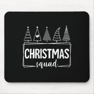 Womens Merry Christmas Squad Tree Santa Xmas Famil Mouse Pad