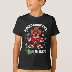 Womens Merry Christmas Yall Christmas Gingerbread T-Shirt